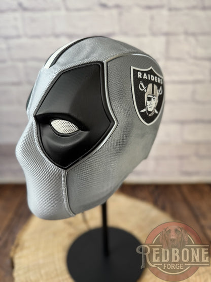 Vegas-Inspired Silver & Black Masked Mercenary Mask