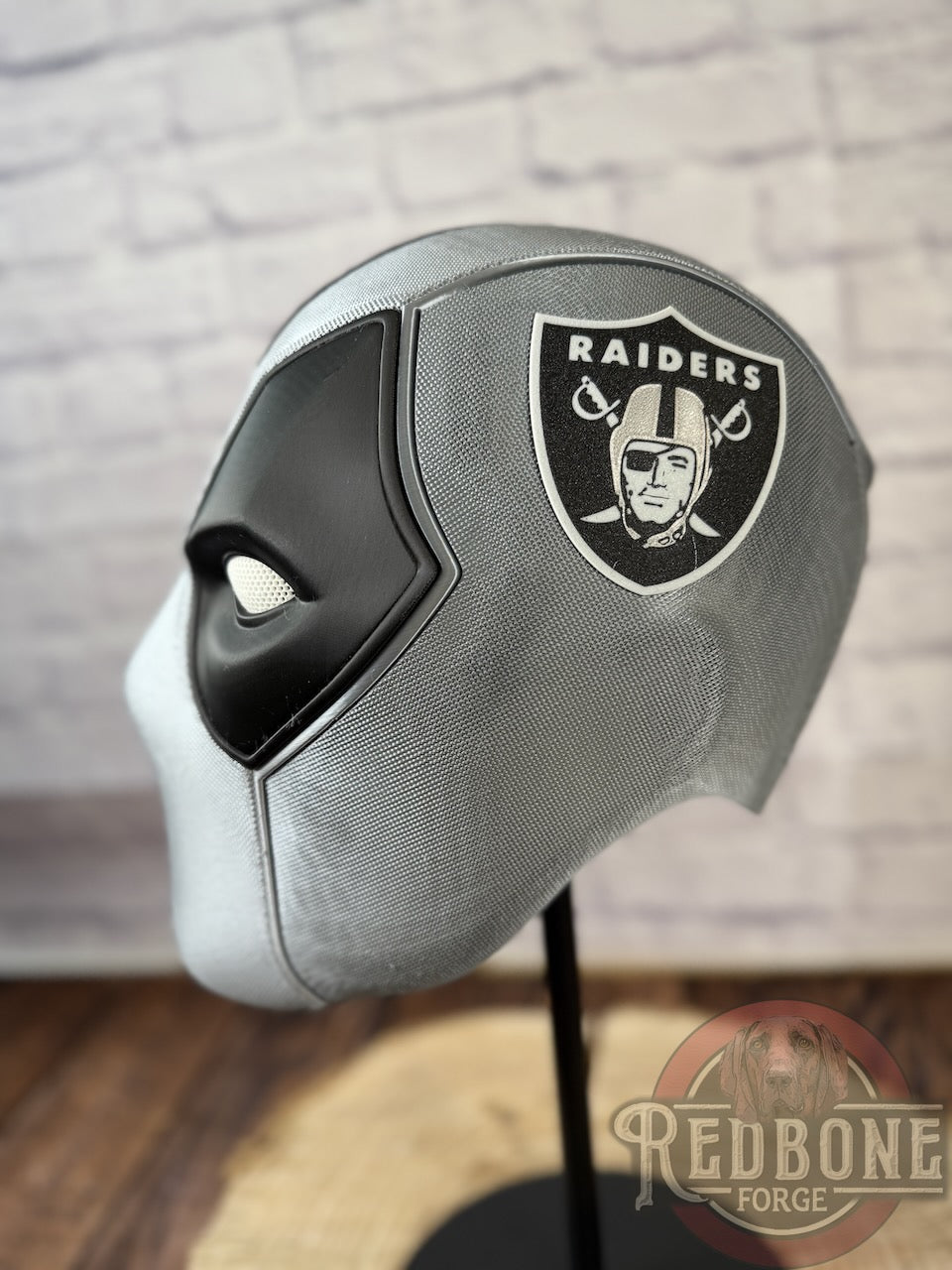 Vegas-Inspired Silver & Black Masked Mercenary Mask