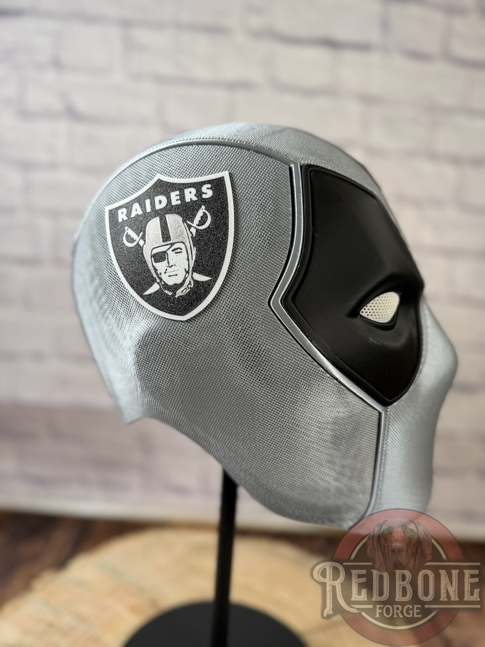 Vegas-Inspired Silver & Black Masked Mercenary Mask