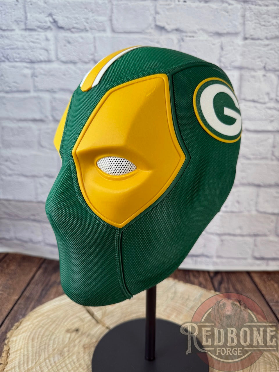 Green Bay-Inspired Green & Yellow Masked Mercenary Mask