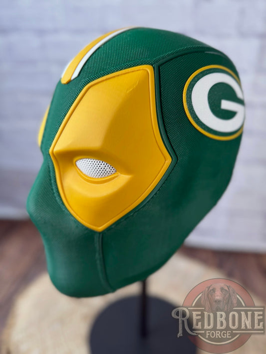 Green Bay-Inspired Green & Yellow Masked Mercenary Mask