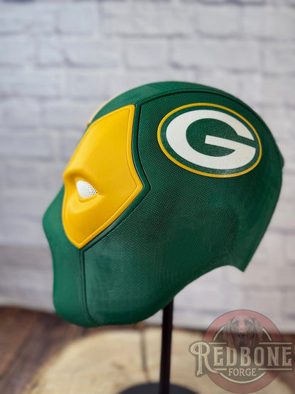 Green Bay-Inspired Green & Yellow Masked Mercenary Mask