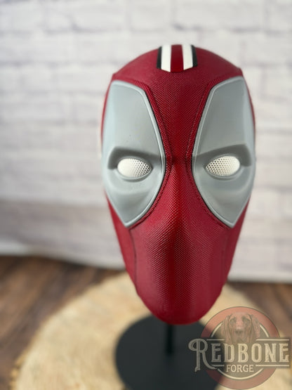 Ohio-Inspired Garnet & Silver Masked Mercenary Mask