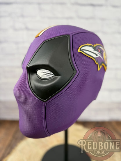 Baltimore-Inspired Purple & Black Masked Mercenary Mask