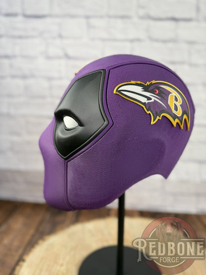 Baltimore-Inspired Purple & Black Masked Mercenary Mask