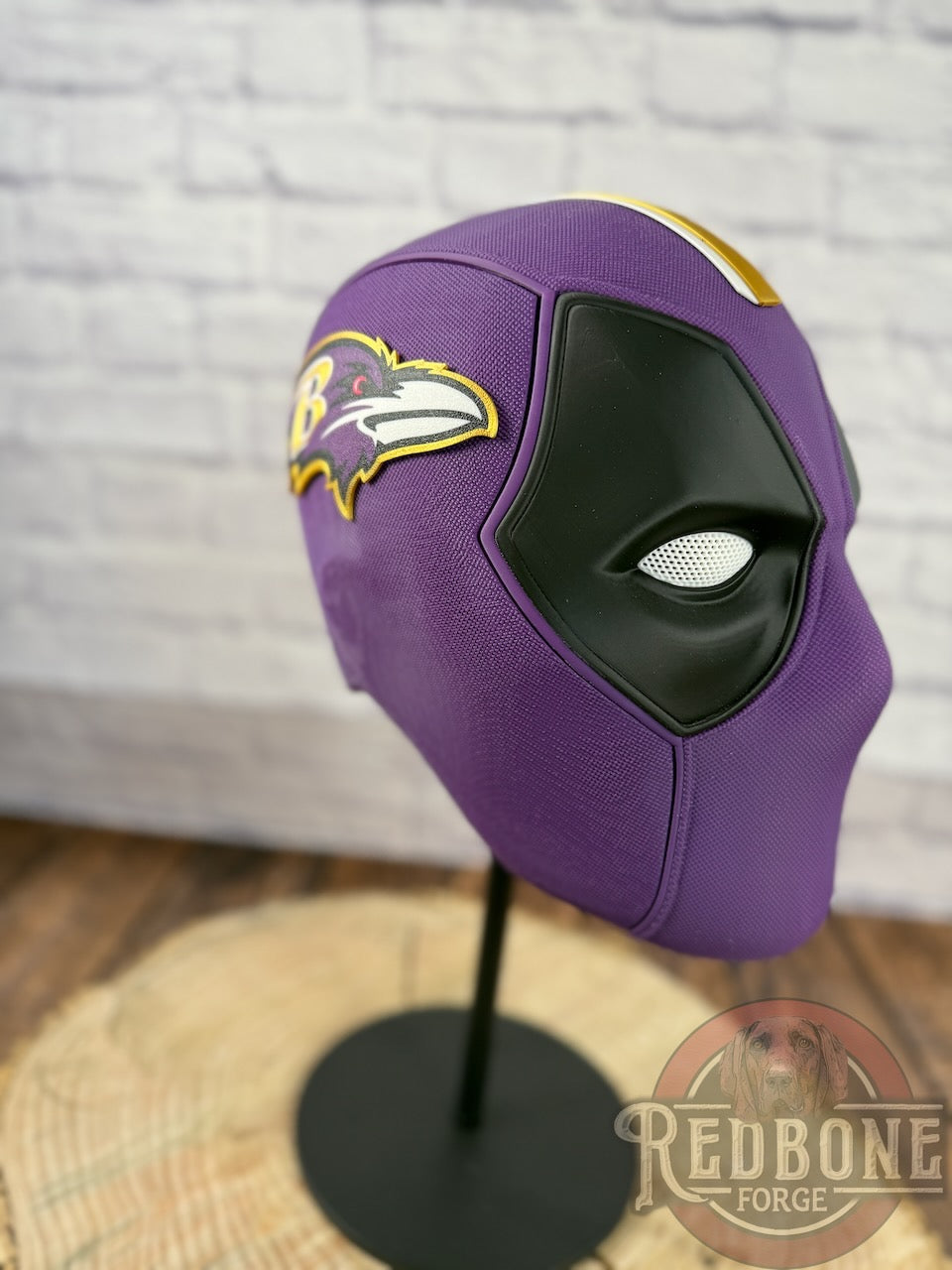 Baltimore-Inspired Purple & Black Masked Mercenary Mask