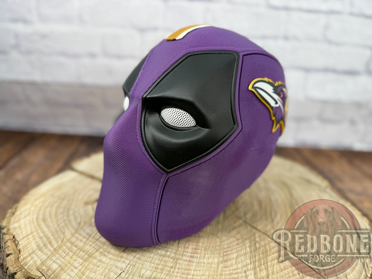 Baltimore-Inspired Purple & Black Masked Mercenary Mask