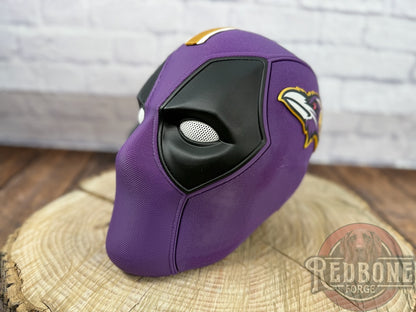 Baltimore-Inspired Purple & Black Masked Mercenary Mask