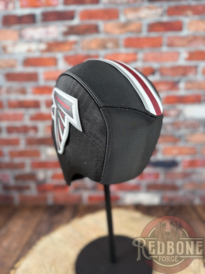 Atlanta-Inspired Black, Red, & Silver Masked Mercenary Mask