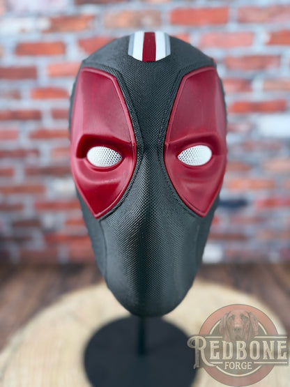 Atlanta-Inspired Black, Red, & Silver Masked Mercenary Mask