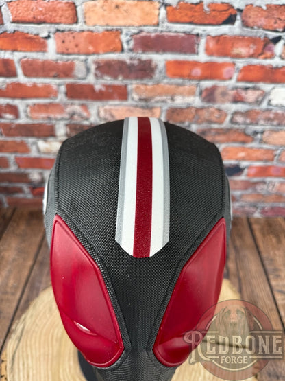 Atlanta-Inspired Black, Red, & Silver Masked Mercenary Mask