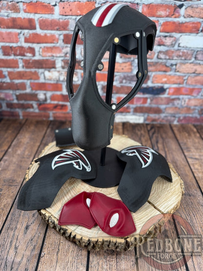 Atlanta-Inspired Black, Red, & Silver Masked Mercenary Mask