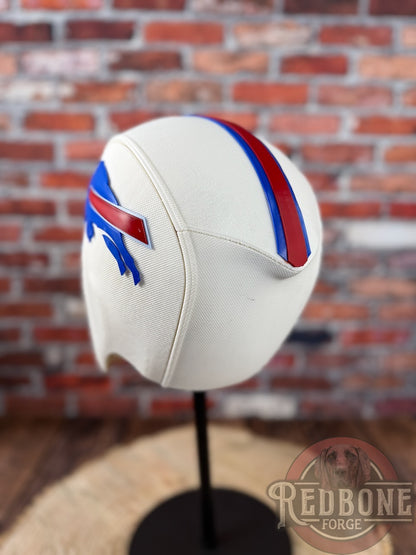 Buffalo-Inspired White, Red, & Blue Masked Mercenary Mask