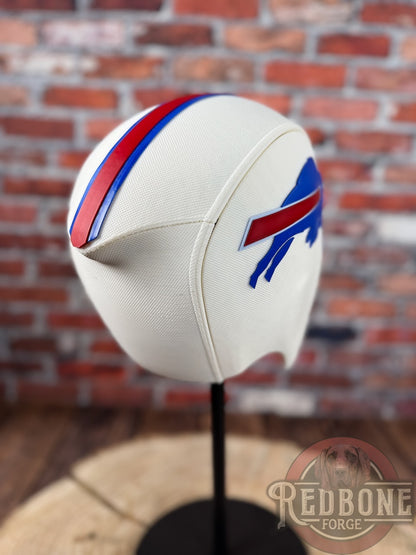 Buffalo-Inspired White, Red, & Blue Masked Mercenary Mask