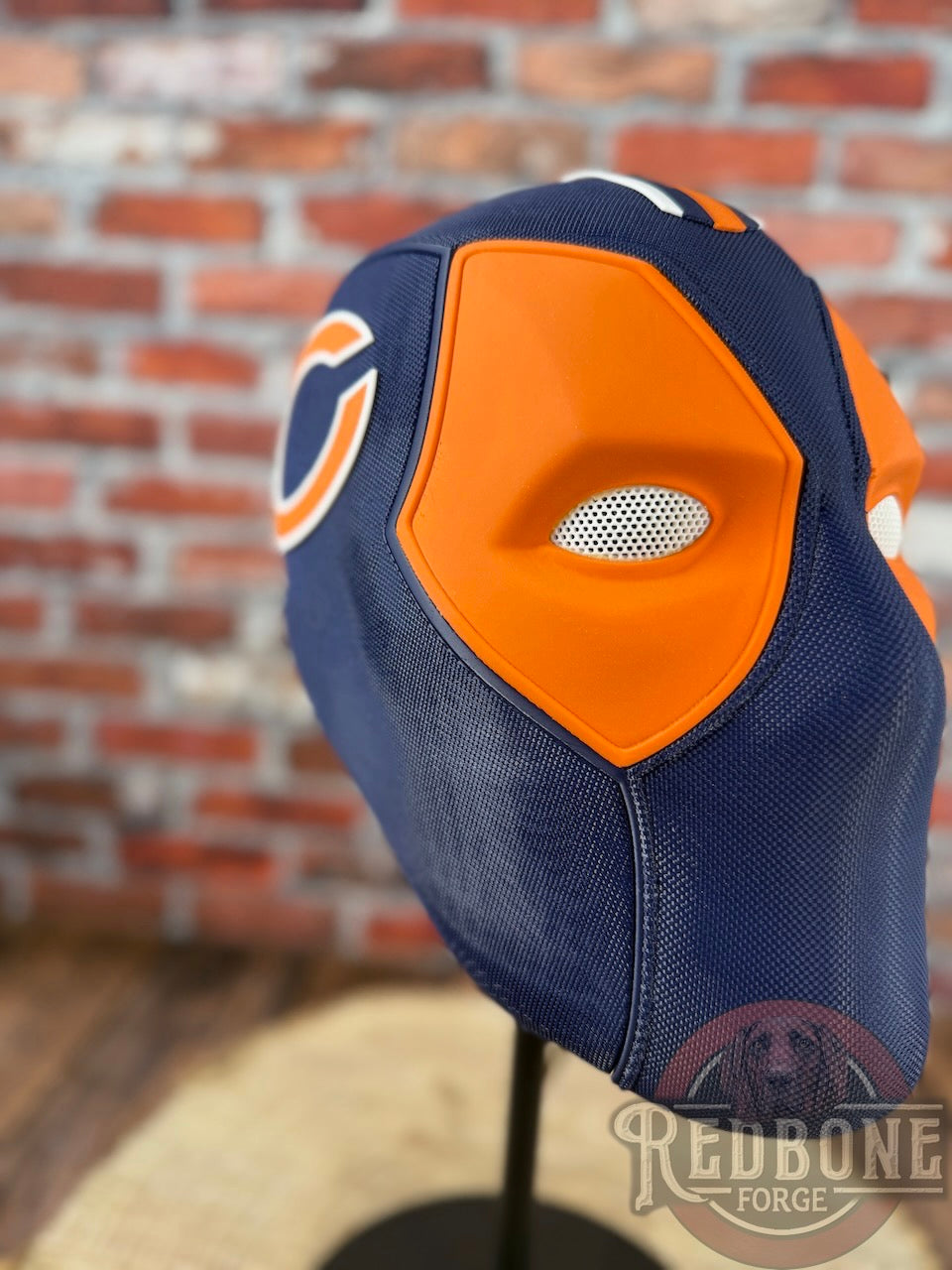 Chicago-Inspired Orange and Navy Blue Masked Mercenary Mask