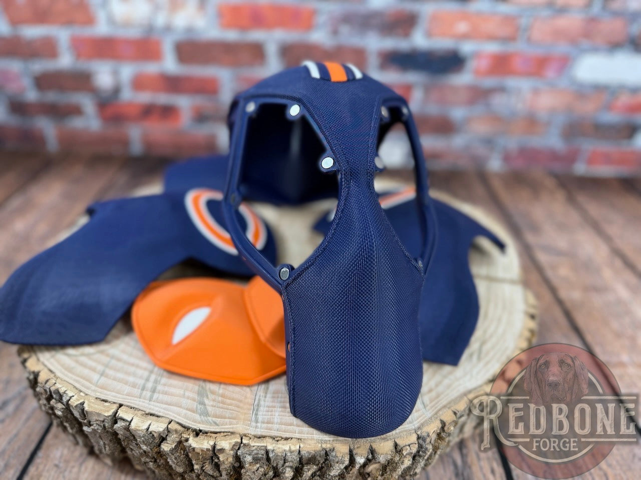 Chicago-Inspired Orange and Navy Blue Masked Mercenary Mask