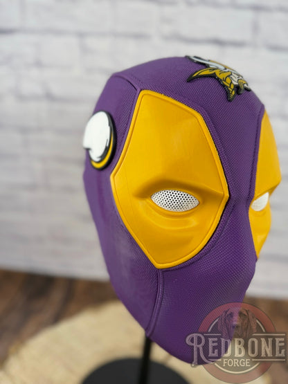 Minnesota-Inspired Purple & Yellow Masked Mercenary Mask