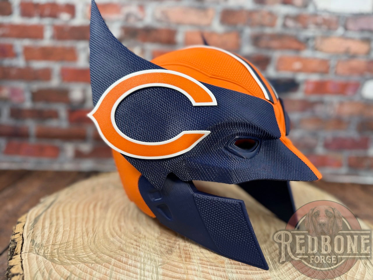 Chicago-Inspired Navy Blue & Orange Mutant Cowl – Redbone Forge