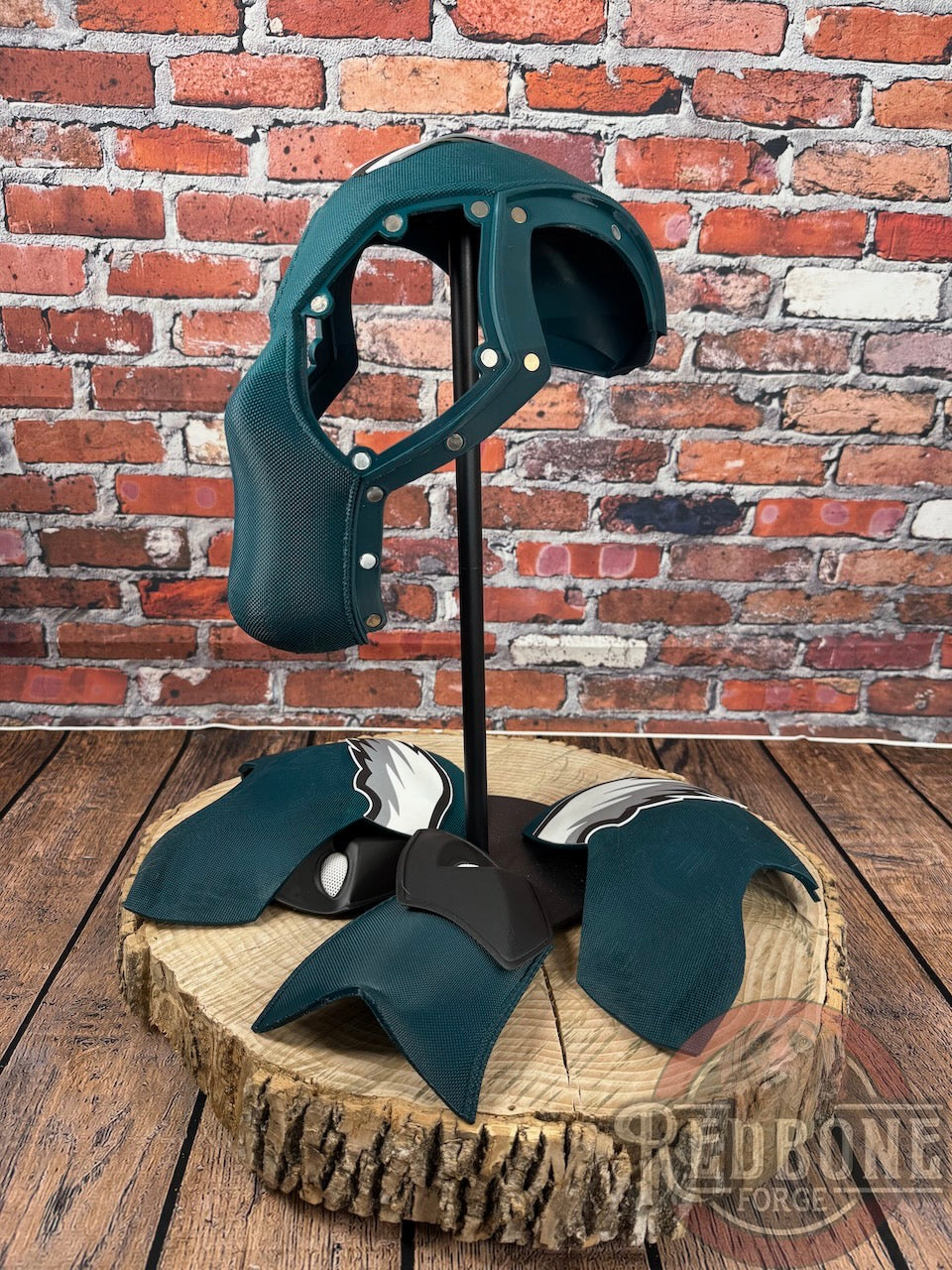 Philly Inspired Green, Black, Silver, & White Masked Mercenary Mask