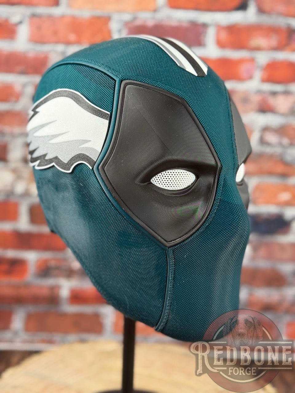 Philly Inspired Green, Black, Silver, & White Masked Mercenary Mask