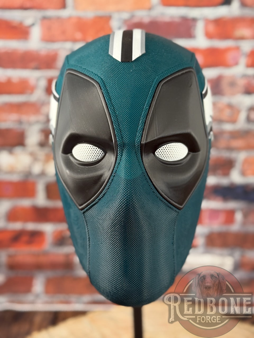 Philly Inspired Green, Black, Silver, & White Masked Mercenary Mask
