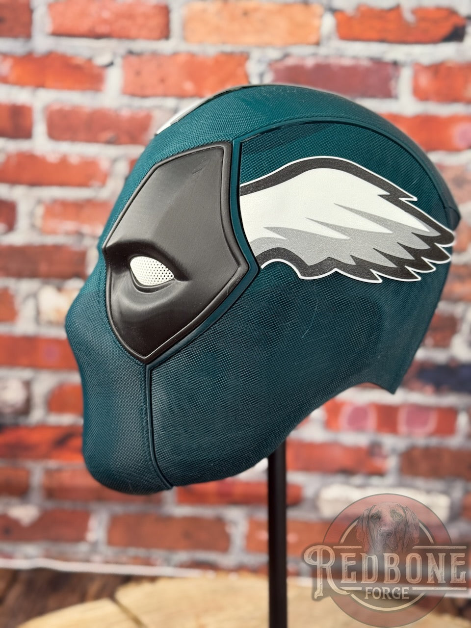 Philly Inspired Green, Black, Silver, & White Masked Mercenary Mask