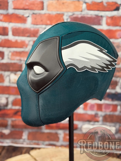 Philly Inspired Green, Black, Silver, & White Masked Mercenary Mask