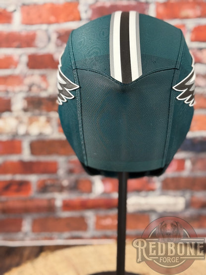Philly Inspired Green, Black, Silver, & White Masked Mercenary Mask