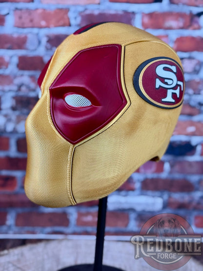 San Francisco-Inspired Garnet & Gold Masked Mercenary Mask