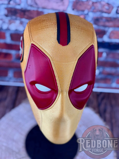 San Francisco-Inspired Garnet & Gold Masked Mercenary Mask