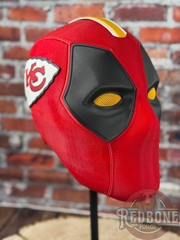 Kansas City Chiefs Deadpool Red & Black 3D Printed Helmet