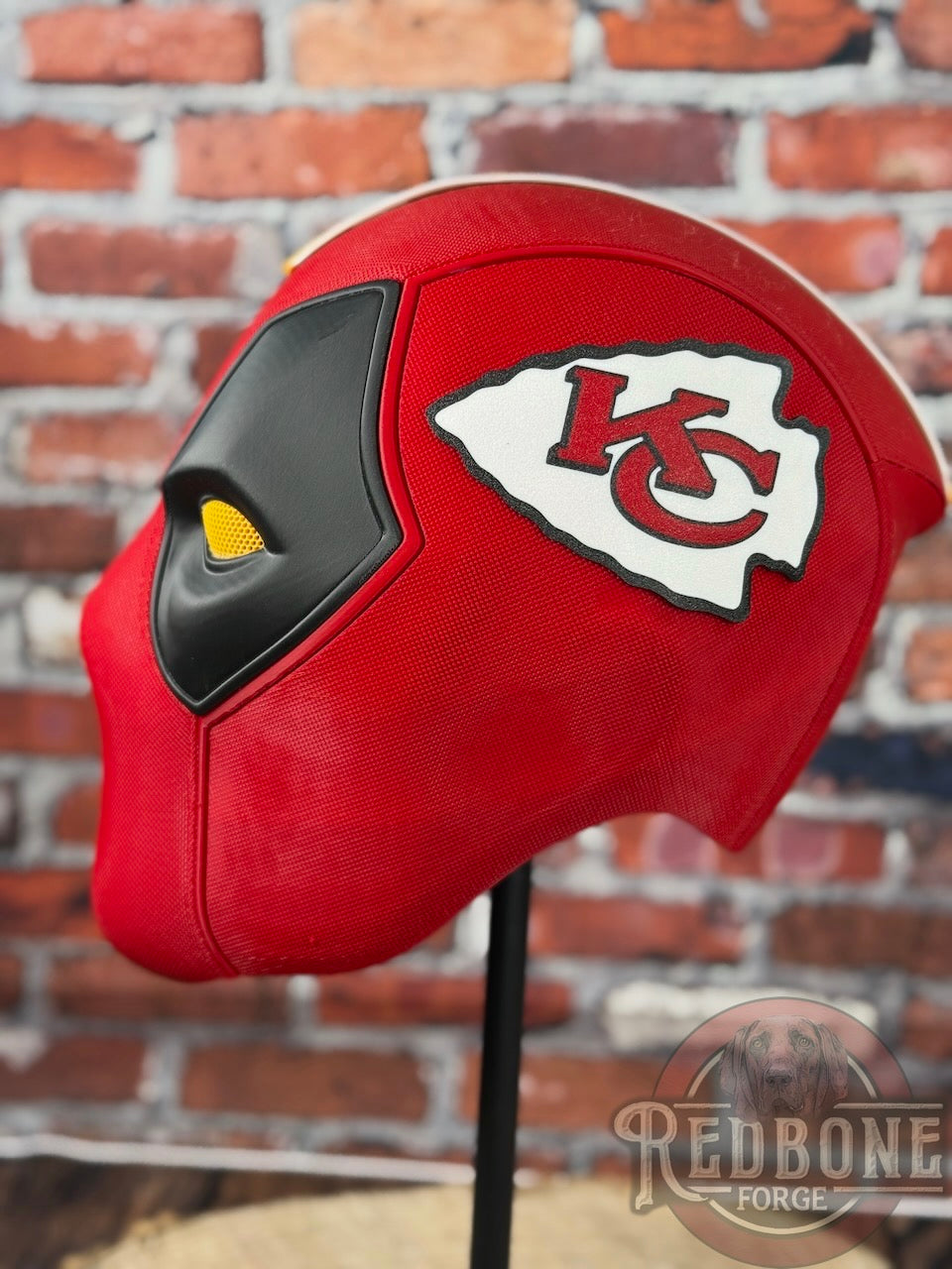 KC-Inspired Red, Yellow, & Black Masked Mercenary Mask