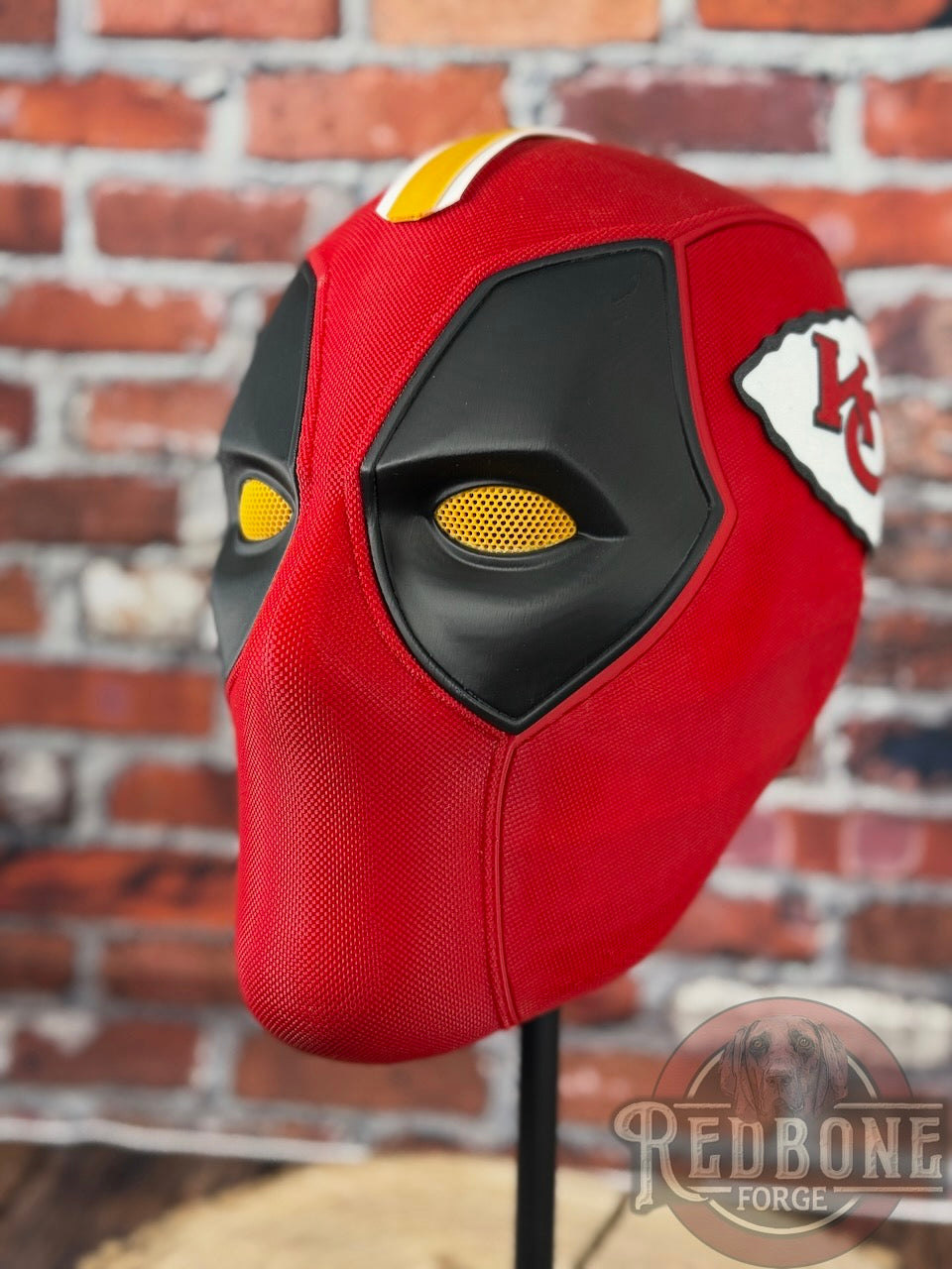 KC-Inspired Red, Yellow, & Black Masked Mercenary Mask