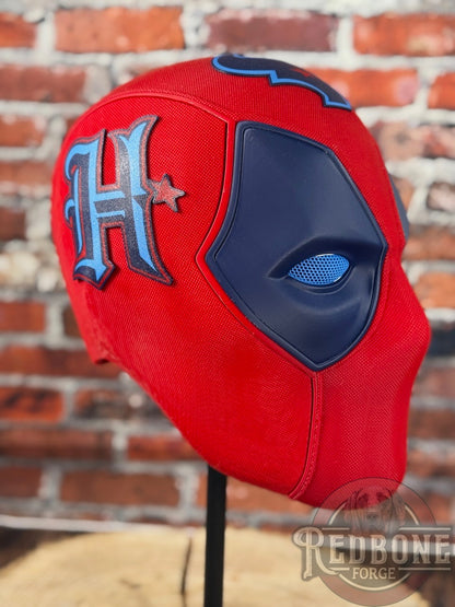 Houston-Inspired Blue & Red Masked Mercenary Mask