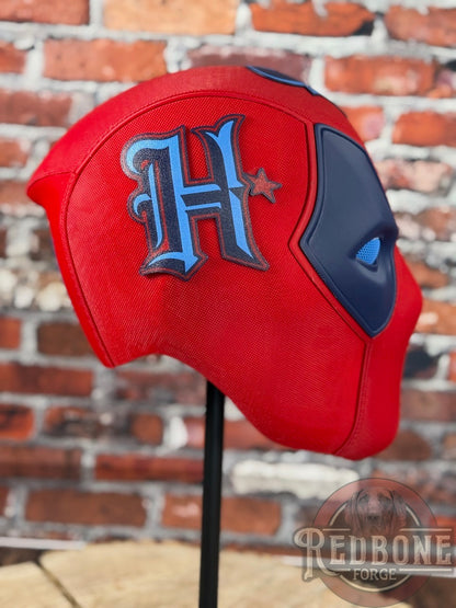 Houston-Inspired Blue & Red Masked Mercenary Mask