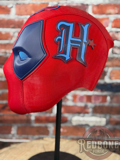 Houston-Inspired Blue & Red Masked Mercenary Mask