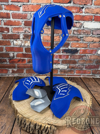 St. Louis- Inspired Silver & Blue Masked Mercenary Mask
