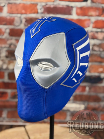 St. Louis- Inspired Silver & Blue Masked Mercenary Mask