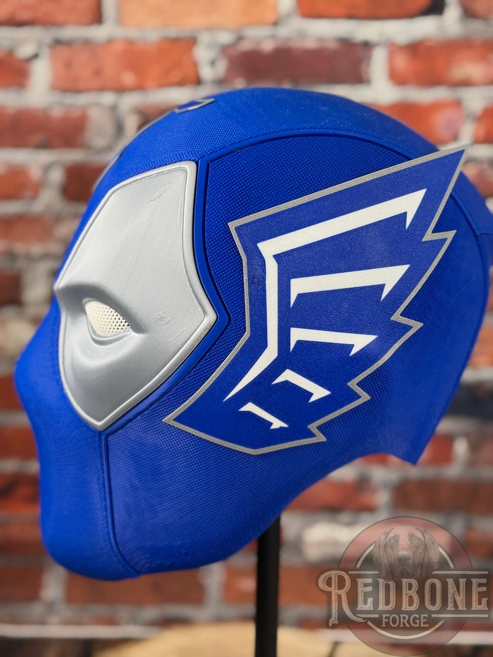 St. Louis- Inspired Silver & Blue Masked Mercenary Mask