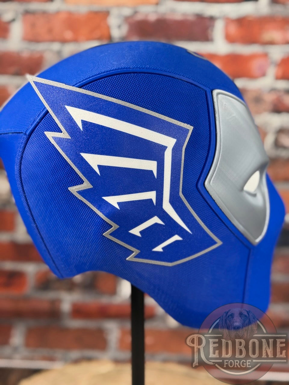 St. Louis- Inspired Silver & Blue Masked Mercenary Mask
