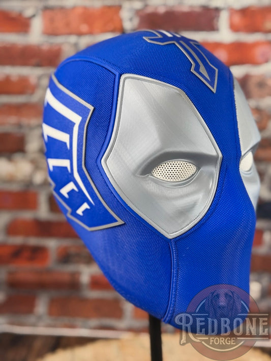 St. Louis- Inspired Silver & Blue Masked Mercenary Mask