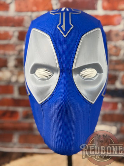 St. Louis- Inspired Silver & Blue Masked Mercenary Mask