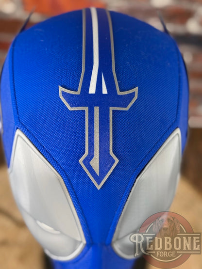 St. Louis- Inspired Silver & Blue Masked Mercenary Mask