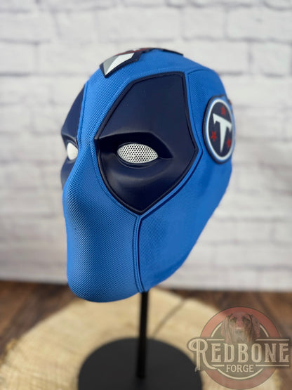 Tennessee-Inspired Blue, Red, & Navy Masked Mercenary Mask