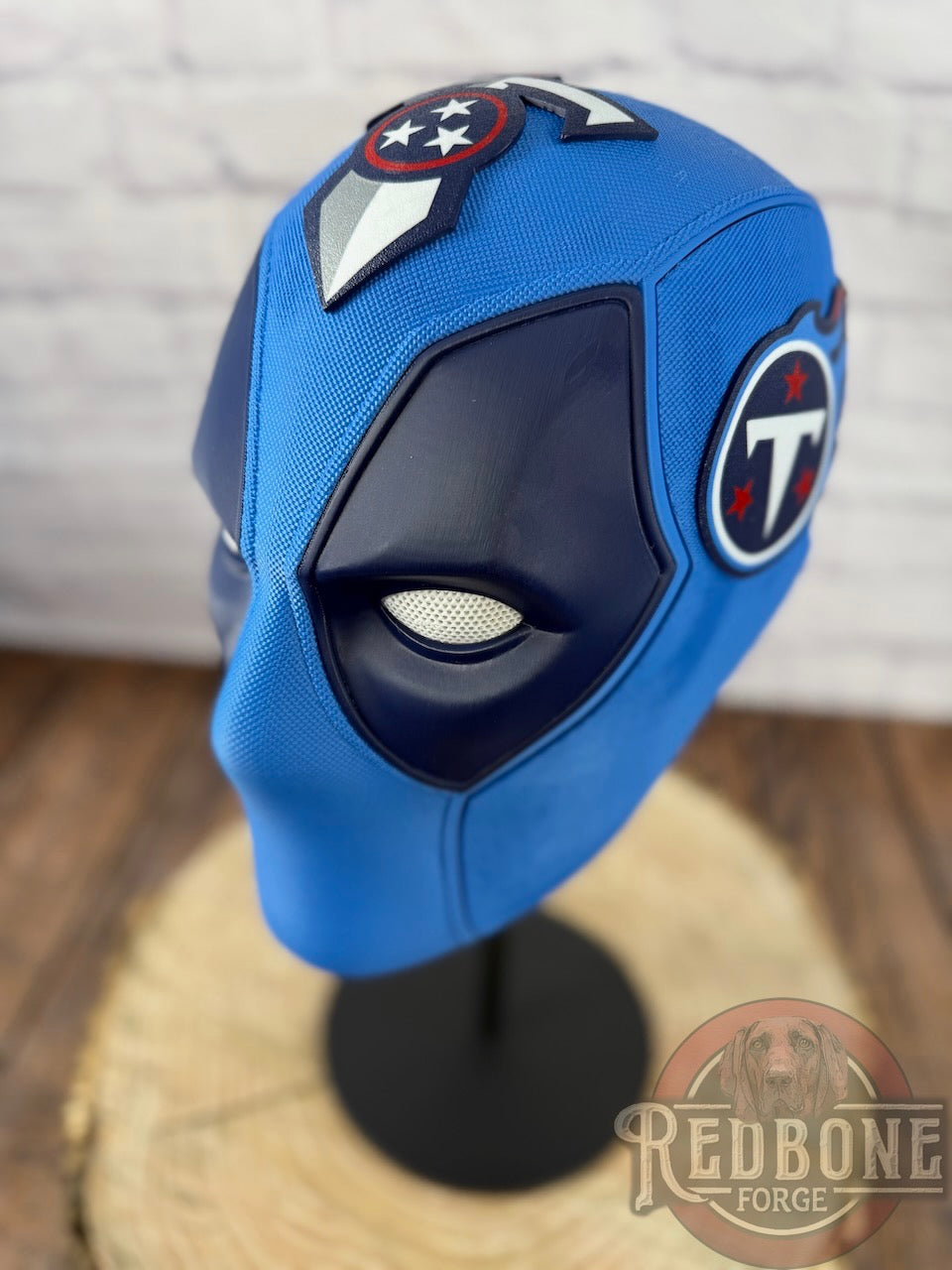 Tennessee-Inspired Blue, Red, & Navy Masked Mercenary Mask