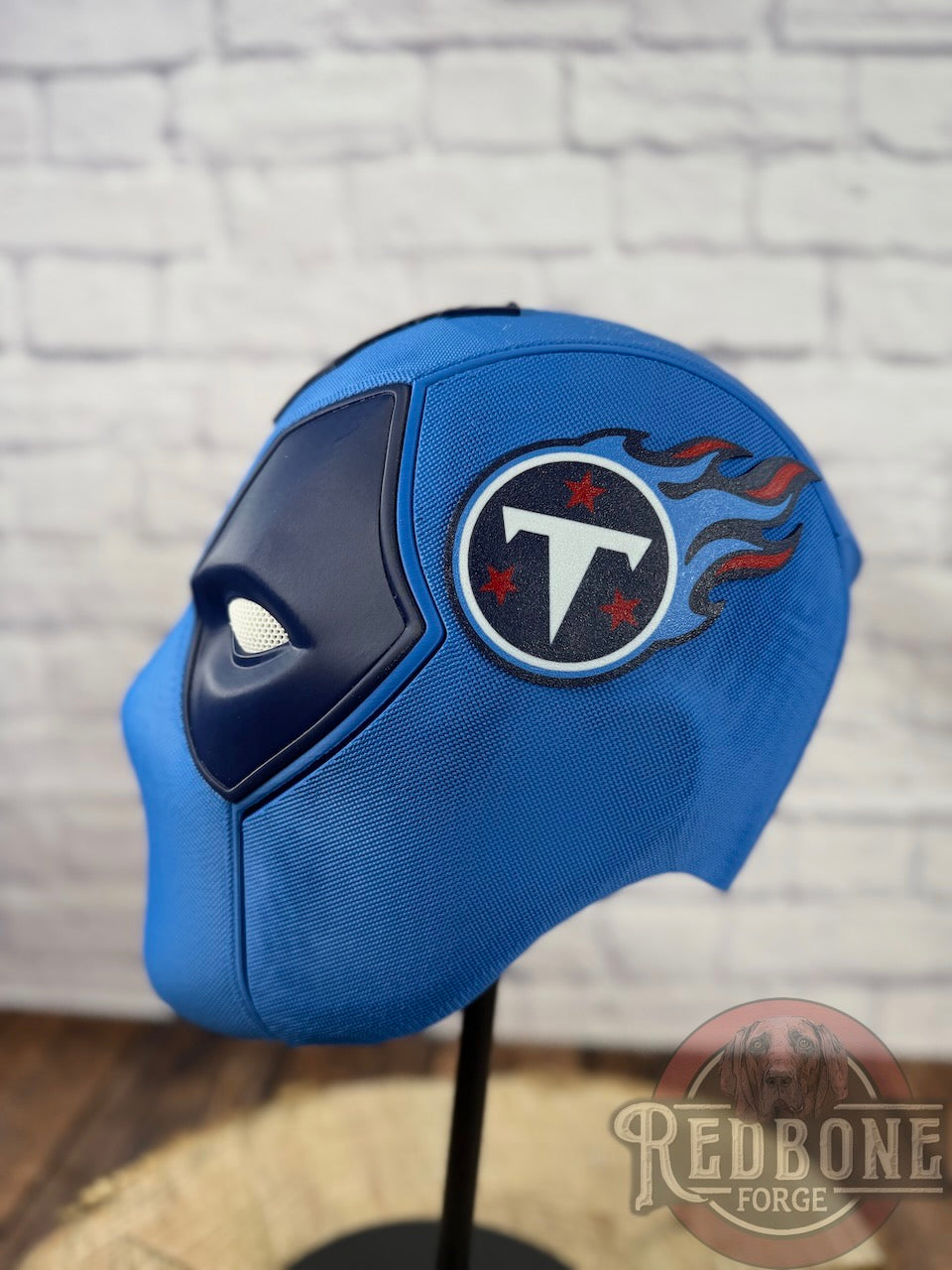 Tennessee-Inspired Blue, Red, & Navy Masked Mercenary Mask