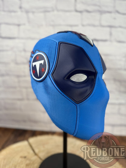 Tennessee-Inspired Blue, Red, & Navy Masked Mercenary Mask