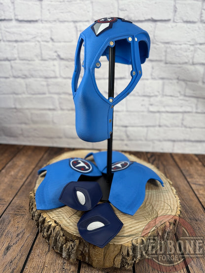 Tennessee-Inspired Blue, Red, & Navy Masked Mercenary Mask