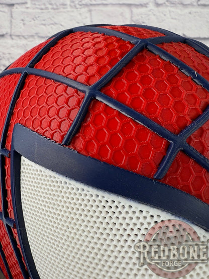 Red & Navy Raised Web Slinger Mask