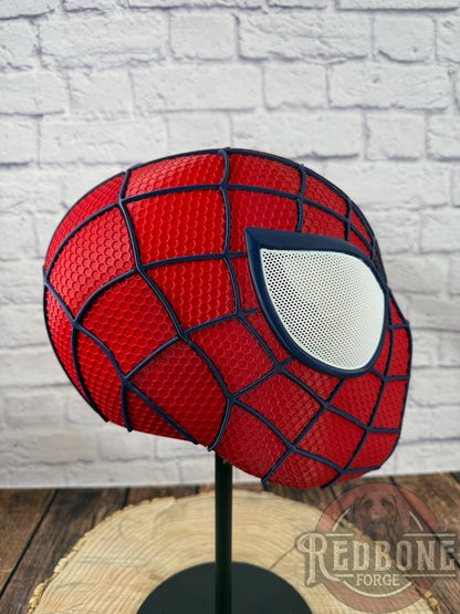 Red & Navy Raised Web Slinger Mask